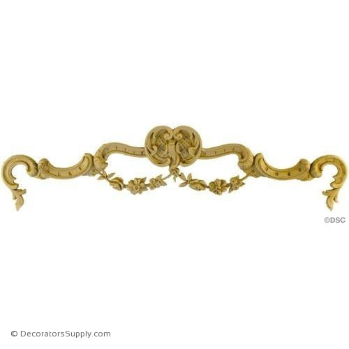 Wall Panel Design - Center Ornament - 5H X 17 1/4W-ornate-french-Decorators Supply