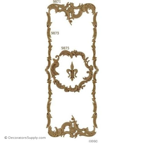 Wall Panel Design - 2-9871 1-9875 3ft-9873-ornate-french-Decorators Supply