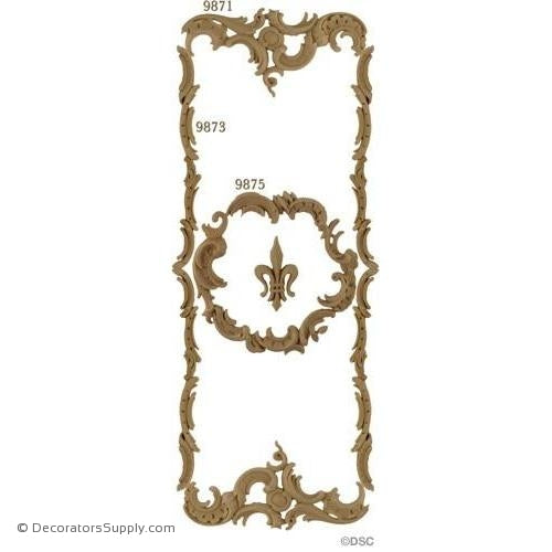 Wall Panel Design - 2-9871 1-9875 3ft-9873-ornate-french-Decorators Supply