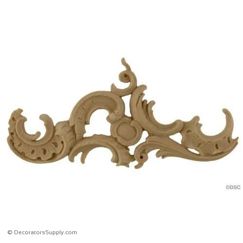 Wall Panel Design - Center Ornament - 2 1/2H X 5W-ornate-french-Decorators Supply