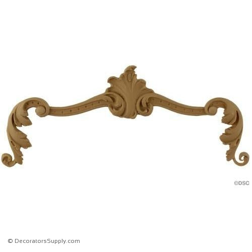 Wall Panel Design - Center Ornament - 4H X 1 0 1/2W-ornate-french-Decorators Supply
