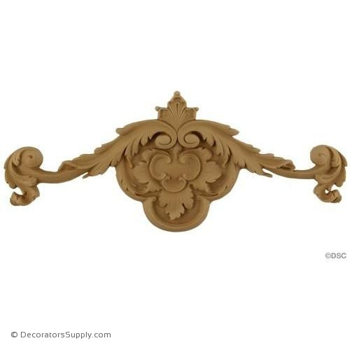 Wall Panel Design - Center Ornament - 5H X 12W-ornate-french-Decorators Supply