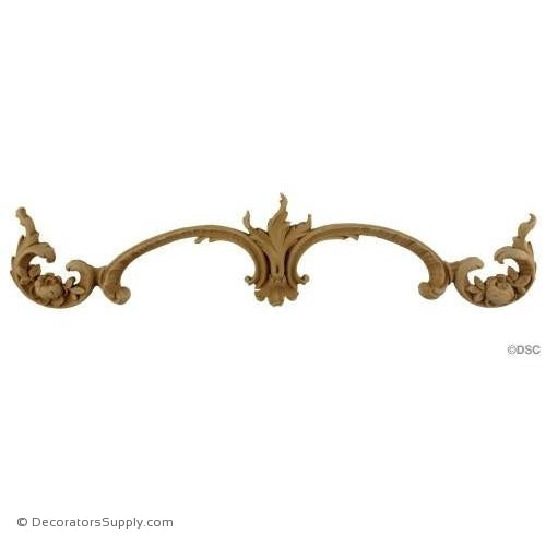 Wall Panel Design - Center Ornament - 4H X 17W-ornate-french-Decorators Supply