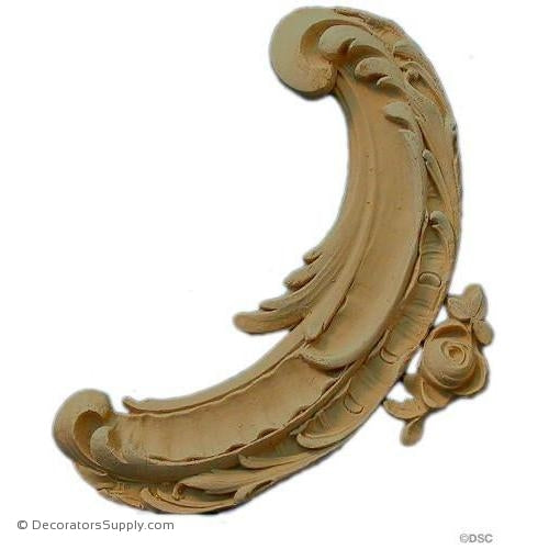 Wall Panel Design - Scroll Corner Ornament - 8H X 8W-ornate-french-Decorators Supply