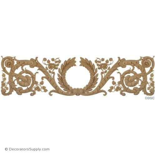Wreath Design-French Ren. 12H X 42 1/4W - 5/16Relief-ornaments-for-woodwork-furniture-Decorators Supply