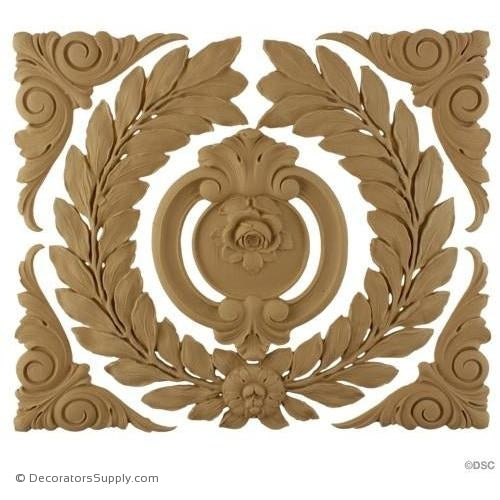 Wreath-French Ren. 11 3/4H X 13 1/2W - 3/8Relief-ornaments-for-woodwork-furniture-Decorators Supply