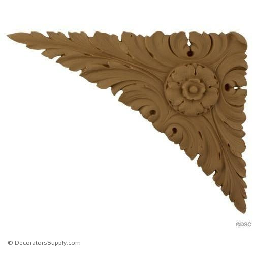 Spandrel Leaf Corner - French Ren. 8 3/4H X 11W - 3/8Relief-appliques-for-woodwork-furniture-Decorators Supply