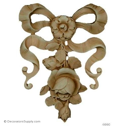 Rose Drop - French Ren. 6 1/2H X 4 7/8W - 3/8Relief-ornate-french-Decorators Supply