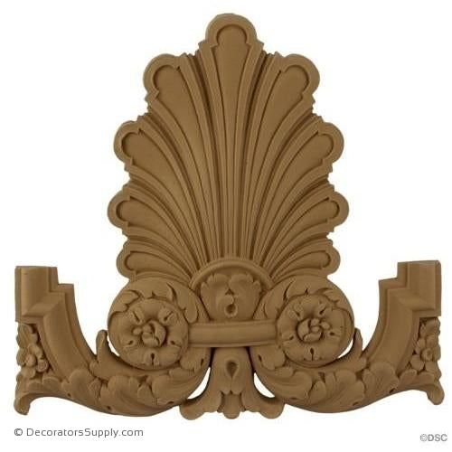 Shell Ornament - French Ren. 9 1/2H X 10 1/2W - 3/8Relief-ornate-french-Decorators Supply