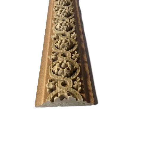 Poplar Panel Moulding With Floral Onlay- 2  1/4H - 3/4Relief