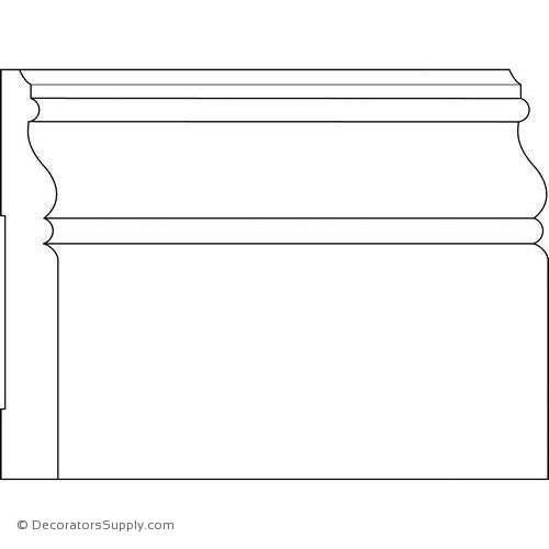 Base Moulding - Smooth - 5/8" x 4 1/2" Wide