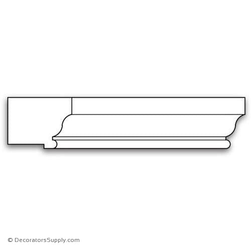 Backband Moulding - 1 7/8 x 1 1/2 - Lips 1 1/16