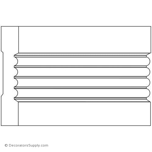 Case Moulding - Smooth - 3/4" x 4" Wide