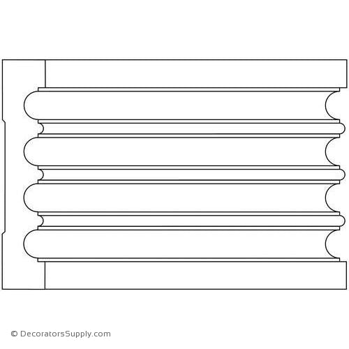 Case Moulding - Fluted - 3/4" x 4" Wide