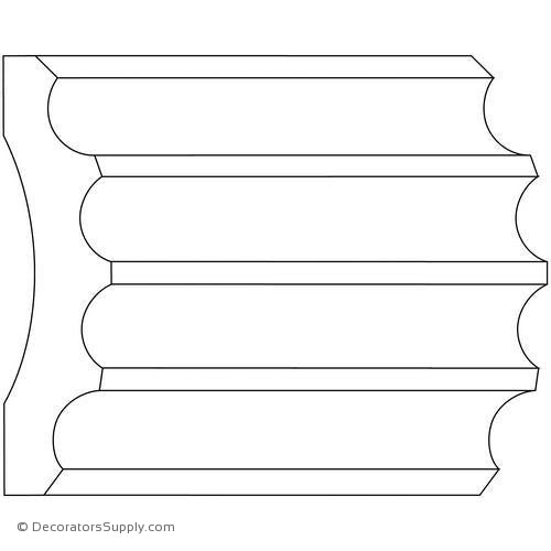 Case Moulding - Smooth - 1 5/16" x 5 1/8" Wide