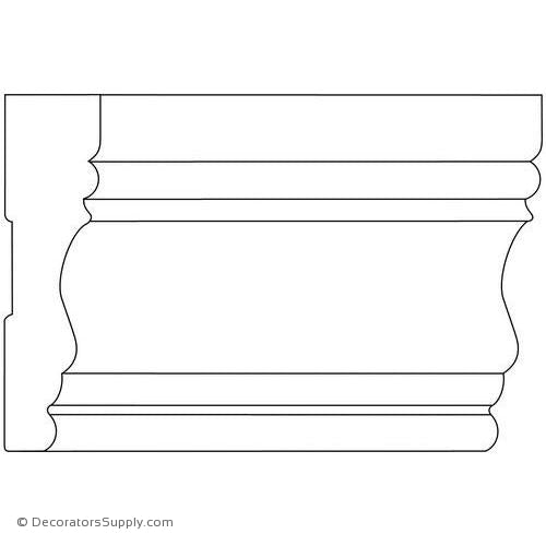 Case Moulding - Smooth - 1 1/16" x 4" Wide