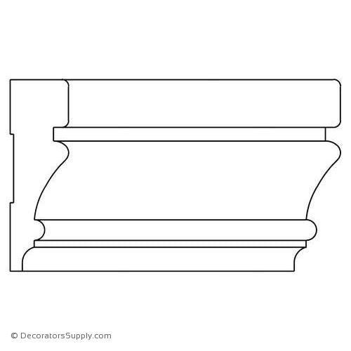 Case Moulding - Smooth - 1 1/16" x 3 1/2" Wide