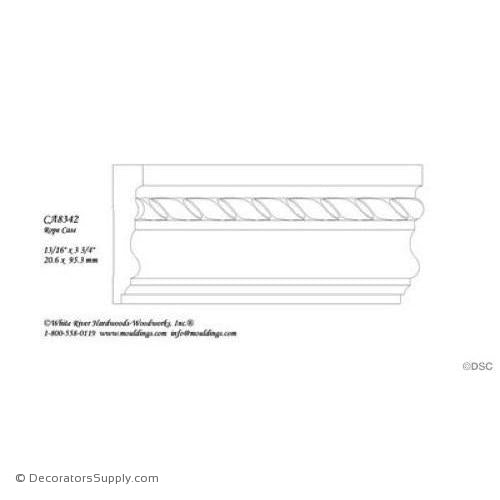 Mon Reale® Case Moulding - Rope - 13/16" x 3 3/4" Wide