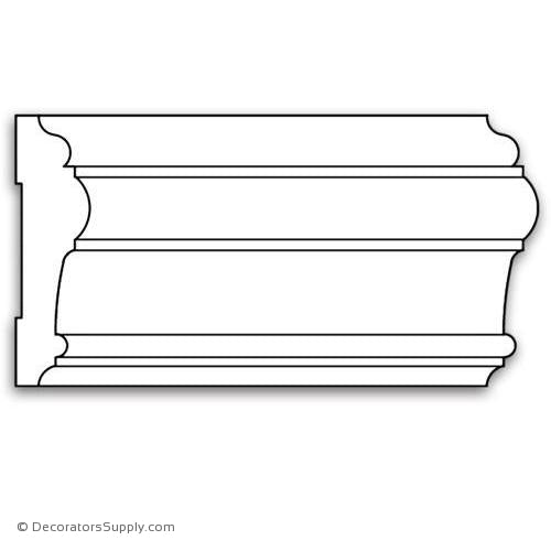 Chairrail Moulding - Smooth - 13/16 x 3