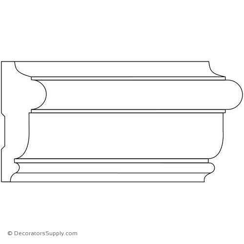 Chairrail Moulding - Smooth - 1 1/16" x 3" Wide