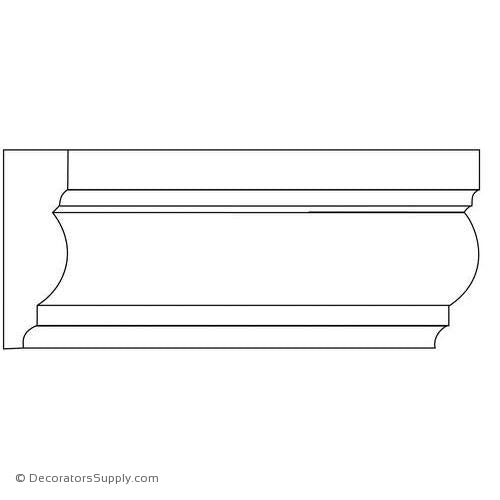 Chairrail Moulding - Smooth - 13/16" x 2 1/2" Wide