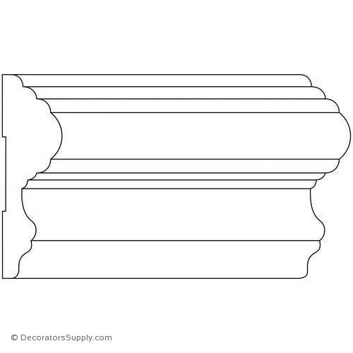 Chairrail Moulding - Smooth - 1" x 3 1/2" Wide