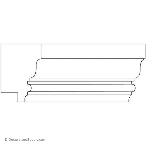 Backband Moulding - Smooth - 1 3/4" x 2 1/2" Wide