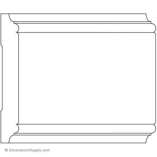Chairrail Moulding - Smooth - 11/16" x 5" Wide