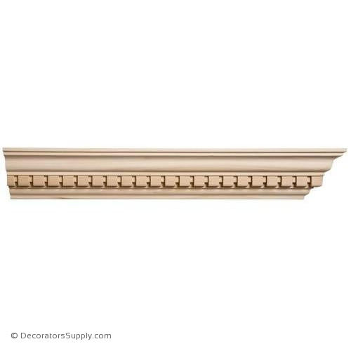 Crown Moulding- Dentil - 2 3/8"Proj x 3"Drop