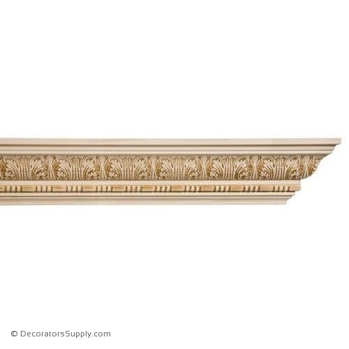 Crown Moulding-Embossed- 3 1/4"Proj x 4 3/8"Drop