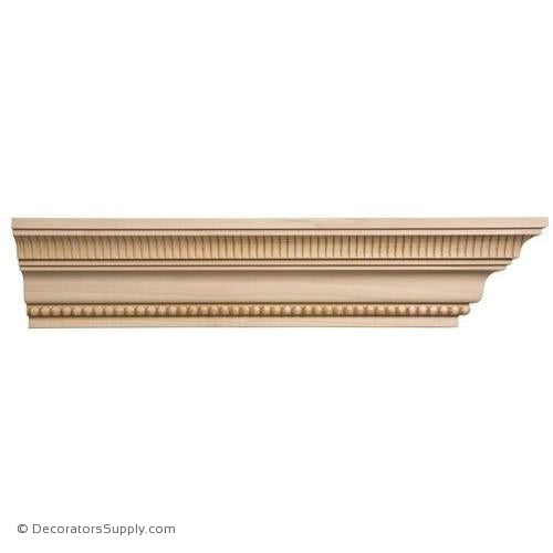 Crown Moulding-Embossed- 3 1/4"Proj x 4 3/8"Drop