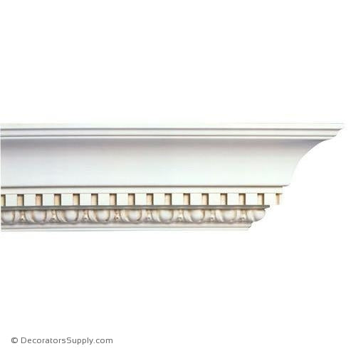 Mon Reale® Crown Moulding-Egg & Dart w/Dentil-5"P x 5 5/8"D