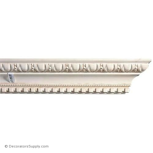 Mon Reale® Crown Moulding-Egg & Dart w/Dentil-4 1/4"P x 5 7/8"D