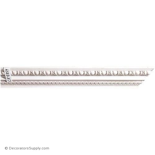 Mon Reale® Crown Moulding-Egg & Dart w/Tongue-2 5/8"P x 3"D