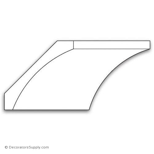 Poplar Cove Smooth Moulding 4-1/4" Projection x 4-1/4" Drop
