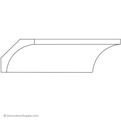 Poplar Cove Smooth Moulding 2" Projection x 2" Drop