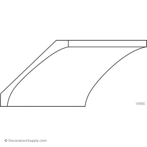 Cove Moulding-Smooth- 5 1/4"Proj x 5 1/4"Drop