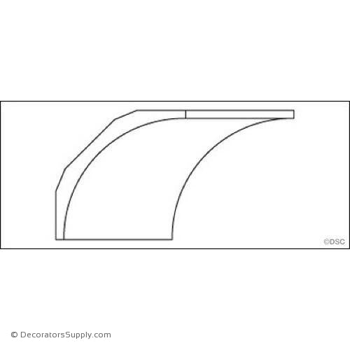 Cove Moulding-Smooth-8"Proj x 8"Drop x 16'Long