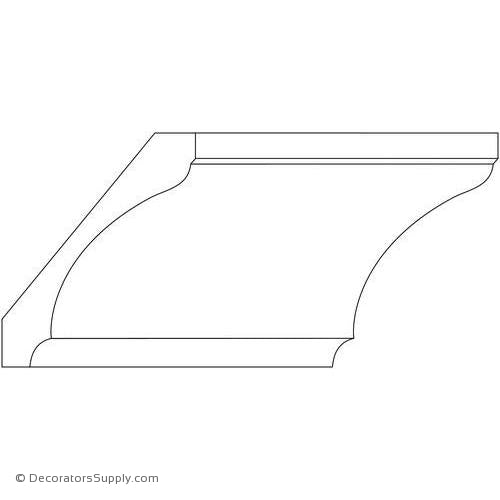 Cove Moulding-Smooth- 3 1/8"Proj x 4 1/4"Drop