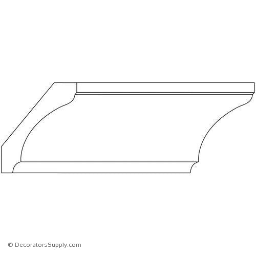 Cove Moulding-Smooth- 2 1/4"Proj x 2 7/8"Drop