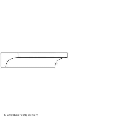 Cove Moulding-Smooth- 3/4" x 3/4"