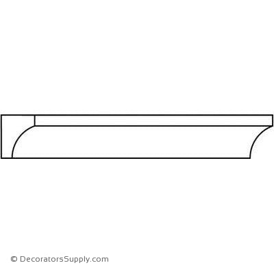 Cove Moulding-Smooth- 1/2" x 1/2"