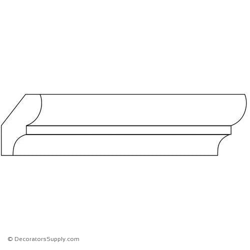 Crown Moulding-Smooth- 1"Proj x 1 1/2"Drop