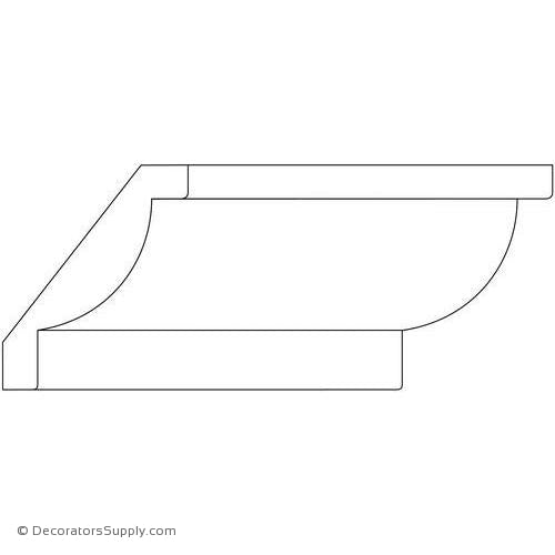 Crown Moulding-Smooth -2 3/4"P x 3 3/16"D
