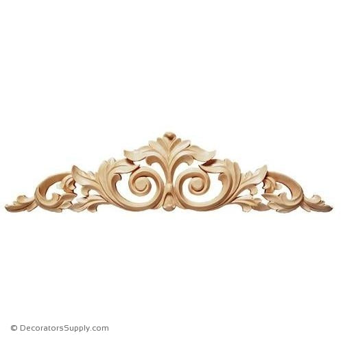Acanthus Center with Scrolls Wood Applique - (Cherry, Maple & Lindenwood)