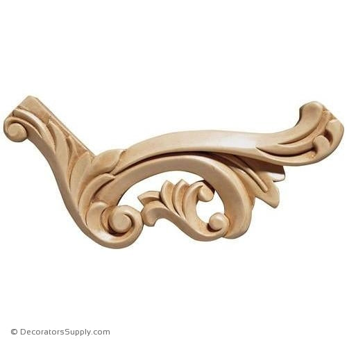 Four [2 Left & 2 Right] Wood Scroll Corner Appliques - (Cherry, Maple & Lindenwood)