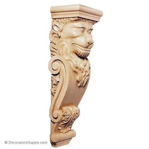 Lion Wood Corbel - (Lindenwood)
