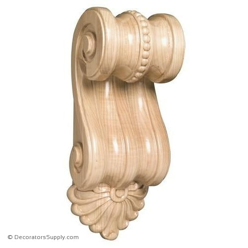 Scrolled Wood Corbel - (Cherry, Maple & Lindenwood) - 3 SIZES