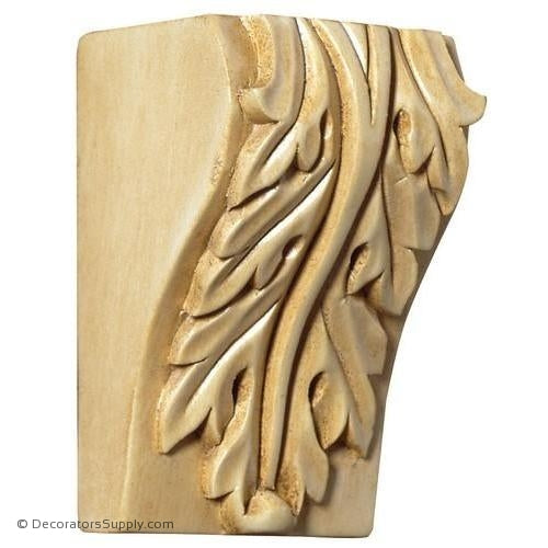 Acanthus Wood Modillion Block - (Lindenwood)