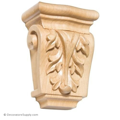 Acanthus Petite Wood Corbel - (Cherry, Maple & Lindenwood)